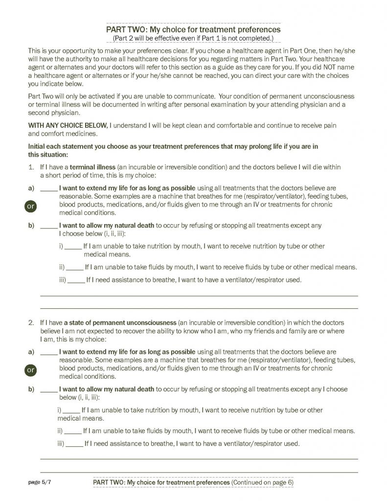 Advance Care Planning Document - Page 5
