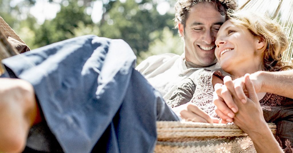 Couple in a hammock together