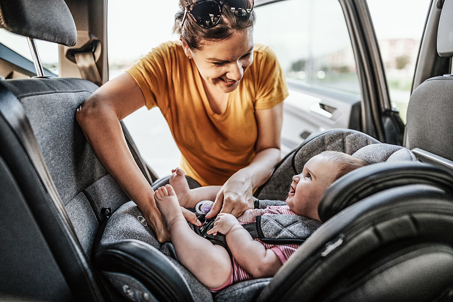 Baby in car seat