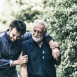 man and father walking