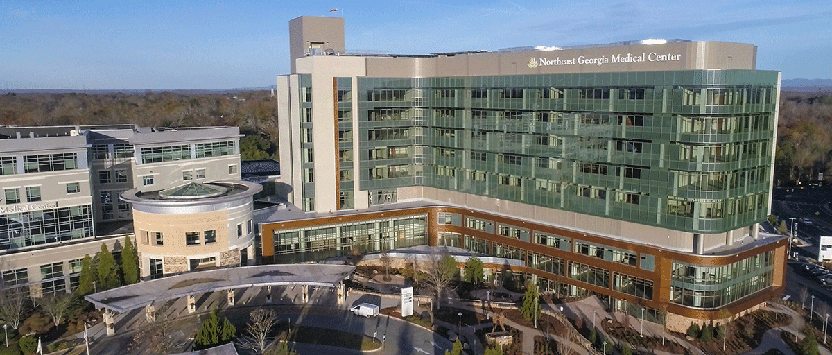NGMC Gainesville hospital aerial view
