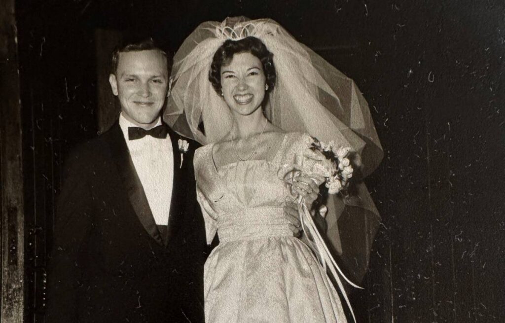 David & Holly Wall's wedding portrait